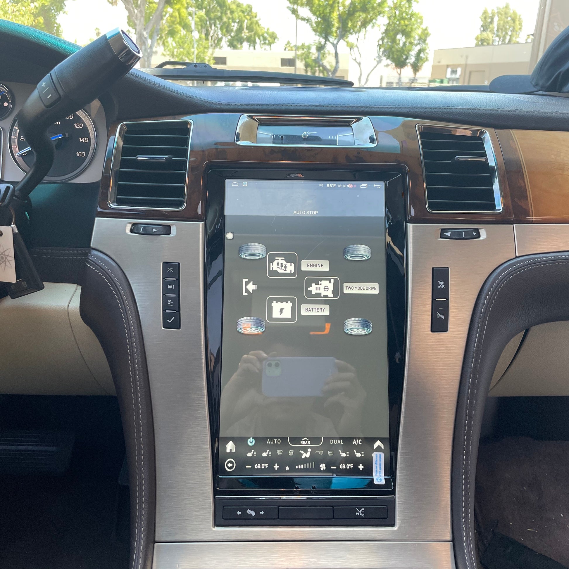 13.6" Android 12 VERTICAL SCREEN Navigation Radio for Cadillac Escalade 2007 - 2014 In-Dash audio/video players head unit stereo online Phoenix Automotive Android Radio Tesla-style T-style XL Large screen Vertical screen big screen Linkswell inc x knob joying Aucar auto AutoTecPro Navigation Systems Rhino dasaita American muscle nifty city merge screens seicane car radio