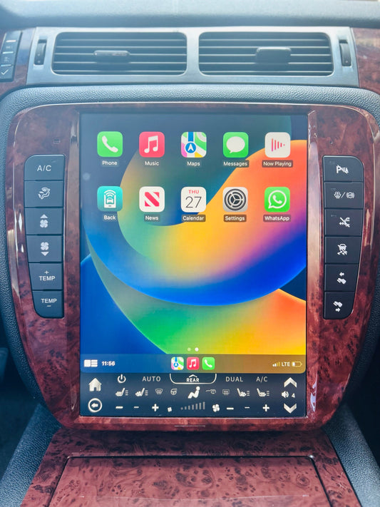 13" Android 13 Navigation Radio for Chevrolet Silverado Tahoe Suburban GMC Yukon Sierra Avalanche 2007 - 2014 In-Dash audio/video players head unit stereo online Phoenix Automotive Android Radio Tesla-style T-style XL Large screen Vertical screen big screen Linkswell inc x knob joying Aucar auto AutoTecPro Navigation Systems Rhino dasaita American muscle nifty city merge screens seicane car radio